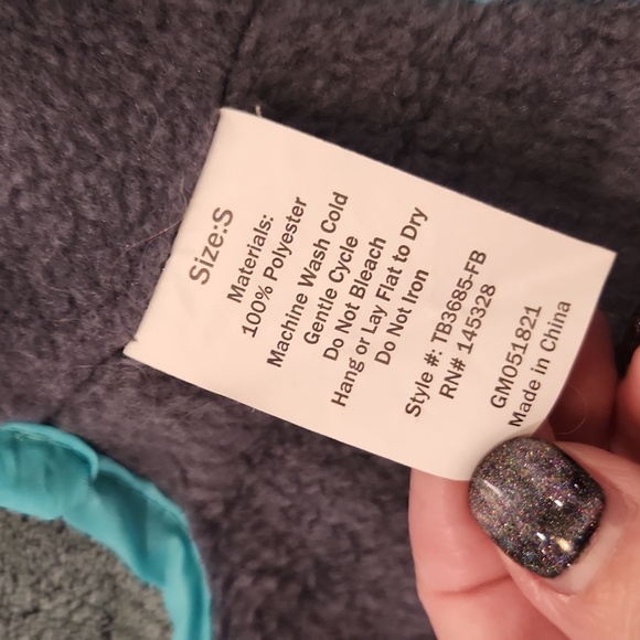 Cozy Turquoise and Gray Fleece Dog Vest Size S! - Picture 4 of 6